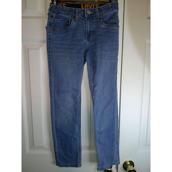 Levi's 510 Jeans‎ Slim Fit Adjustable Waist Blue Denim Kids Size 10 Regular - Picture 1 of 3